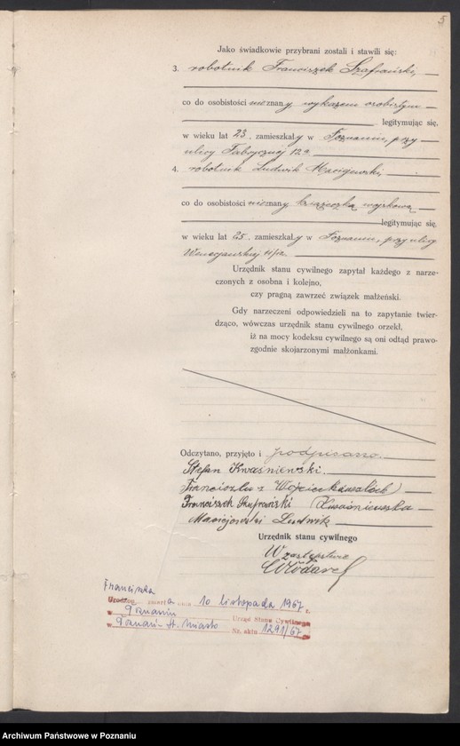 Obraz 6 z jednostki "Księga miejscowa małżeństw tom I [Rejestr główny małżeństw]"