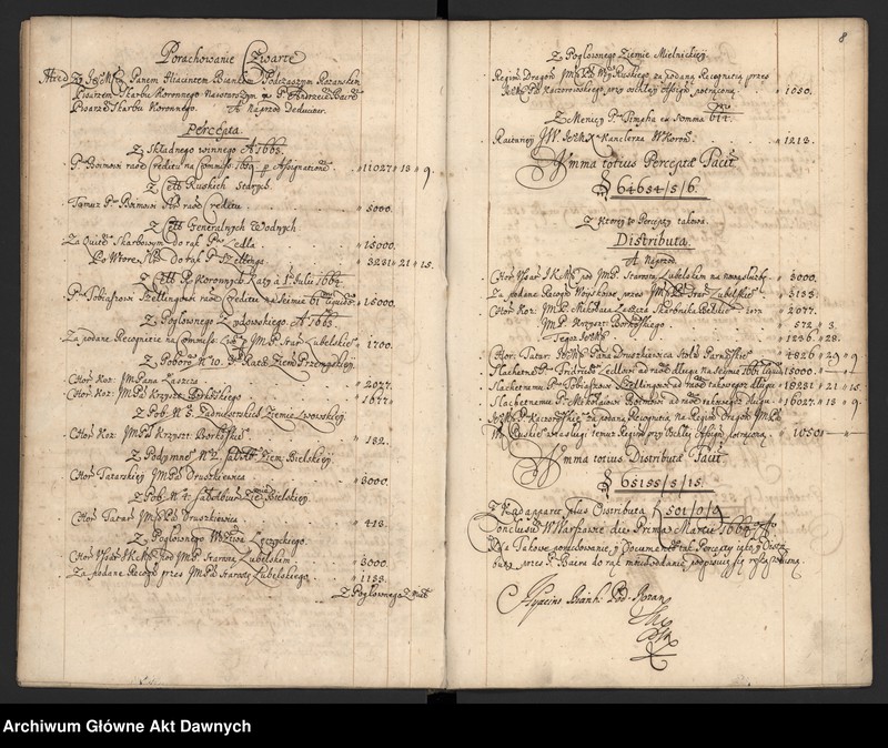 image.from.unit.number "Rejestr różnych dochodów i rozliczeń skarbu koronnego sporządzony przez pisarza A. Baiera."