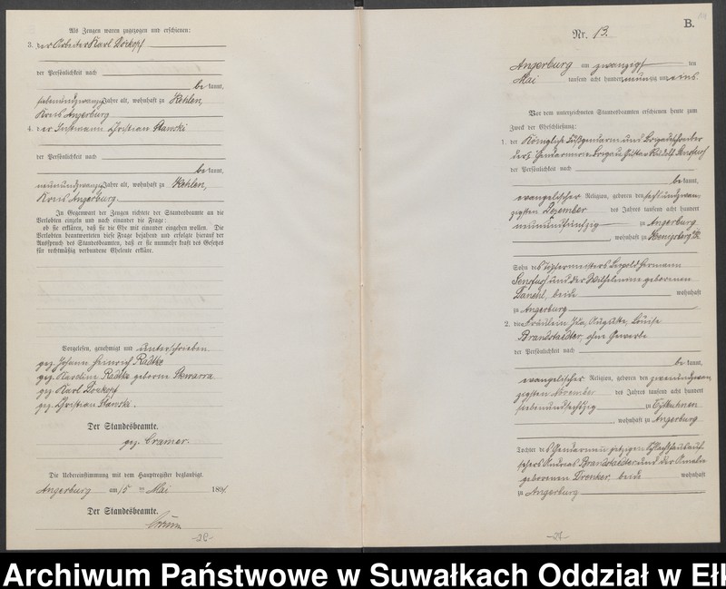 image.from.unit.number "Heiraths-Neben-Register des Preussischen Standes-Amtes Angerburg Kreis Angerburg"