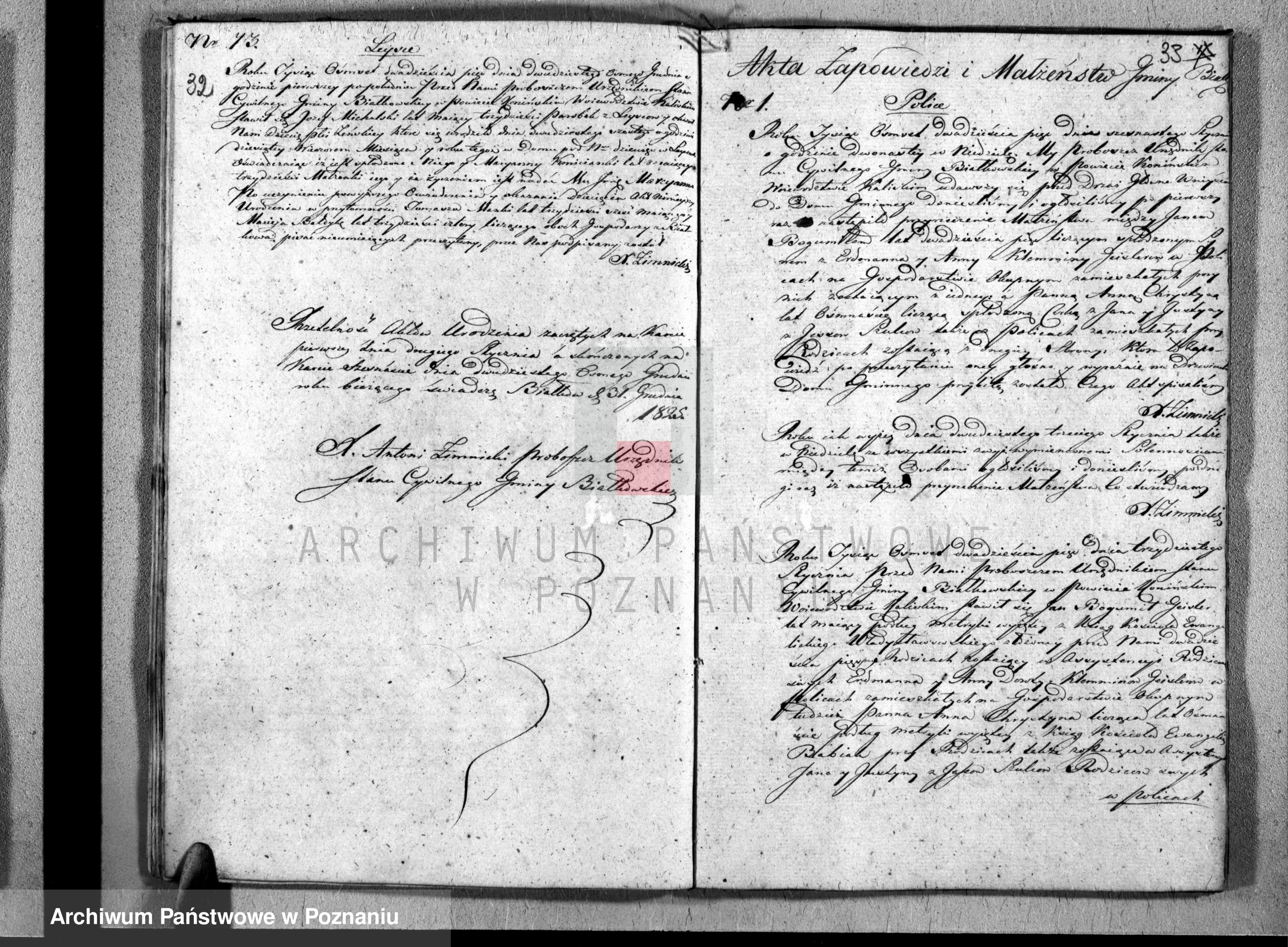 Skan z jednostki: Książka urodzeń, małżeństw i zgonów