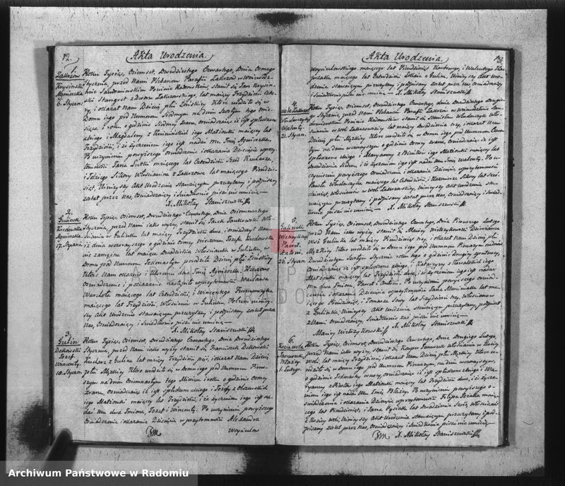 image.from.unit.number "Akta Stanu Cywilnego Parafii Zakrzów Urodzeń, Małżeństw, Zejścia na Rok 1824"