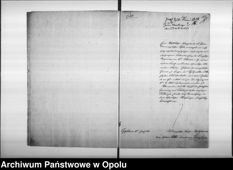 image.from.unit.number "Acta des Magistrats zu Oppeln betreffend die Ueberlassung des ehemaligen Minoritten Gebäudes, an die hiesige evangelische Gemeine zu Kirch- und Schul-Zwecken"