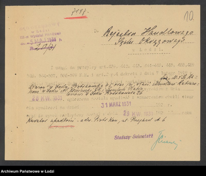 Obraz 12 z jednostki "Mendel i Szmul Rabinson- sprzedaż manufaktury"