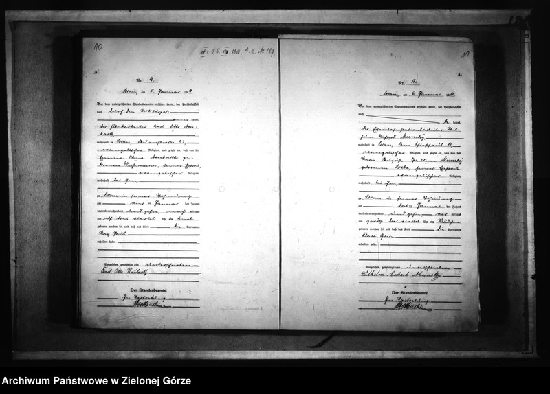 Obraz 10 z jednostki "[Księga akt urodzenia rok 1910-Żary miasto]"