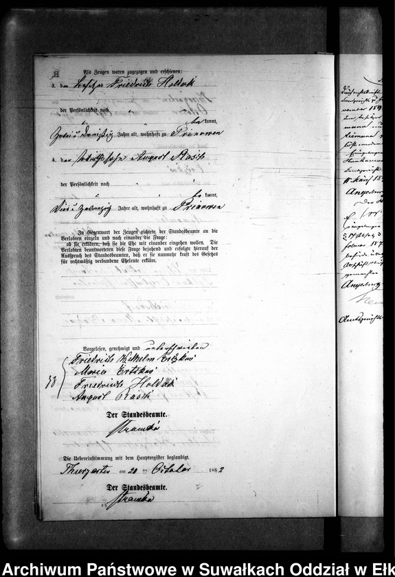 image.from.unit.number "Heiraths-Neben-Register des Preussischen Standes-Amtes Prinowen Kreis Angerburg"