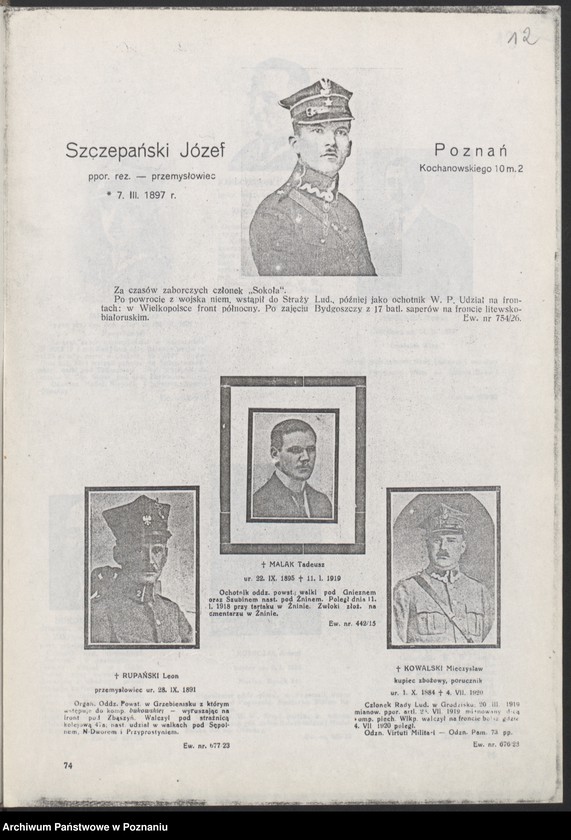 image.from.unit.number "Album pamiątkowy Powstańców Wielkopolskich [ze wstępem pt. "Organizacja i wybuch powstania w Nowotomyskim"]"