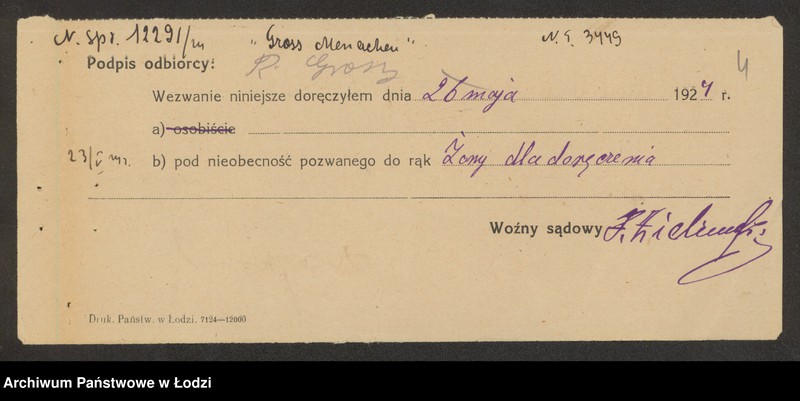 Obraz 6 z jednostki "Menachen Groszz- sprzedaż skór"