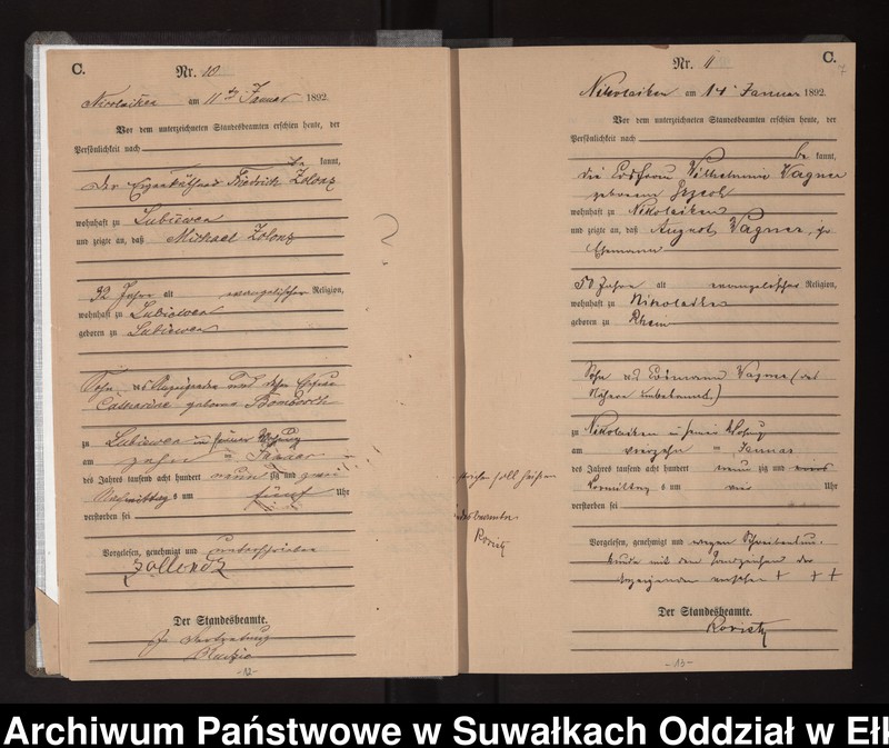 image.from.unit.number "Sterbe-Haupt-Register des Königlichen Preussischen Standes-Amtes Nikolaiken Kreis Sensburg"