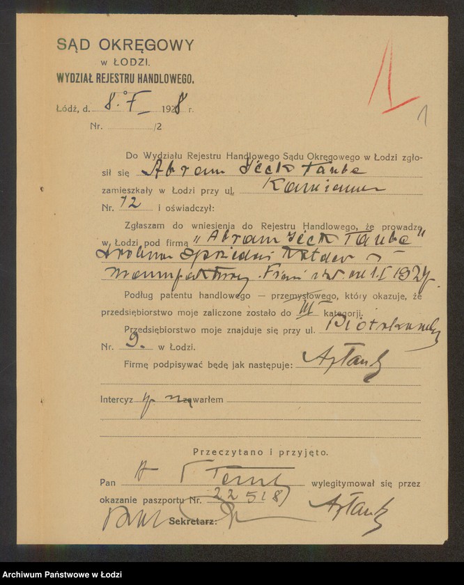 Obraz 3 z jednostki "Abram Ieck Tauba – drobna sprzedaż kołder"