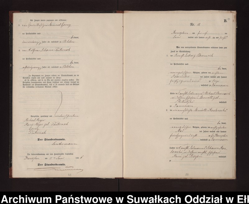 image.from.unit.number "Heiraths-Neben-Register des Preussischen Standes-Amtes Gr. Konopken Kreis Loetzen"