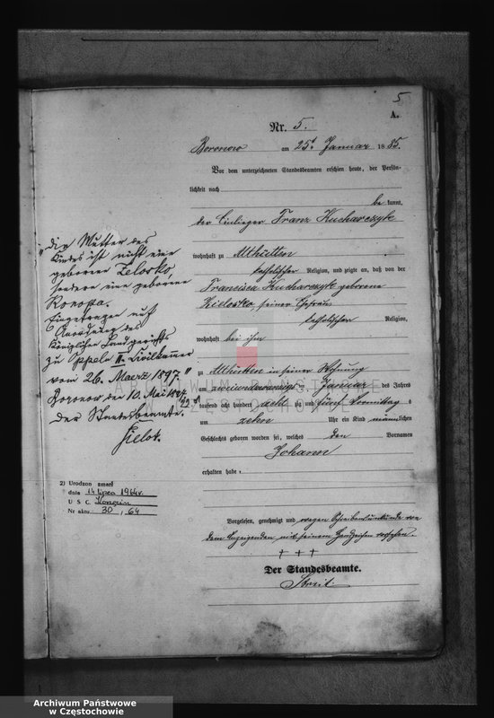 image.from.unit.number "[Pierwopis aktów urodzeń z 1885 roku]."