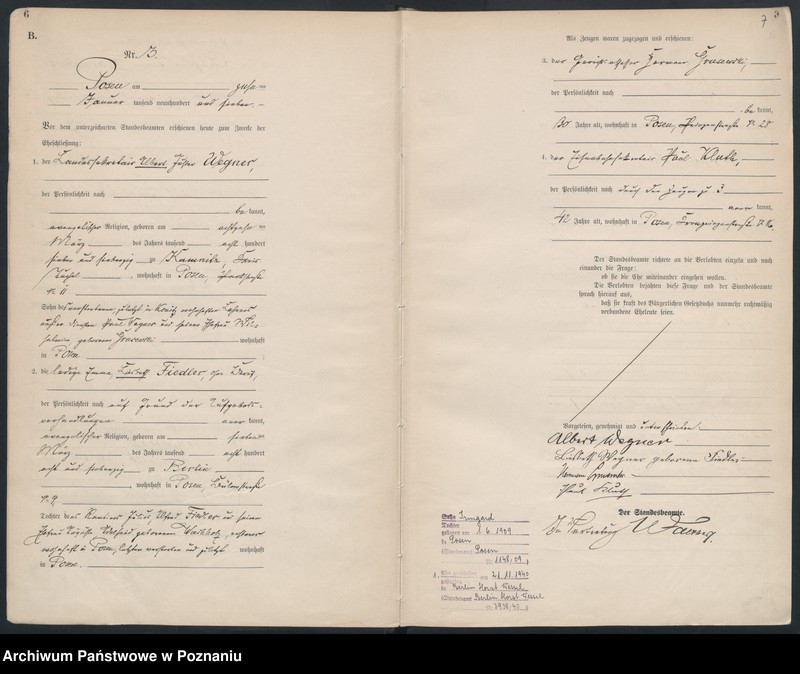 Obraz 5 z jednostki "Księga miejscowa małżeństw [Rejestr główny małżeństw]"