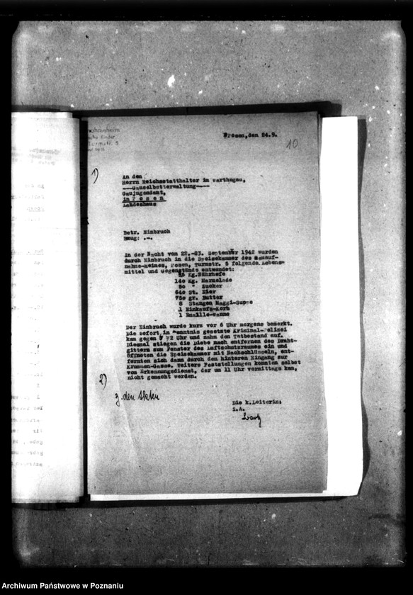 Obraz 14 z jednostki "Schriftwechsel mit der Polizei [Korespondencja z policją dotycząca włamania]."