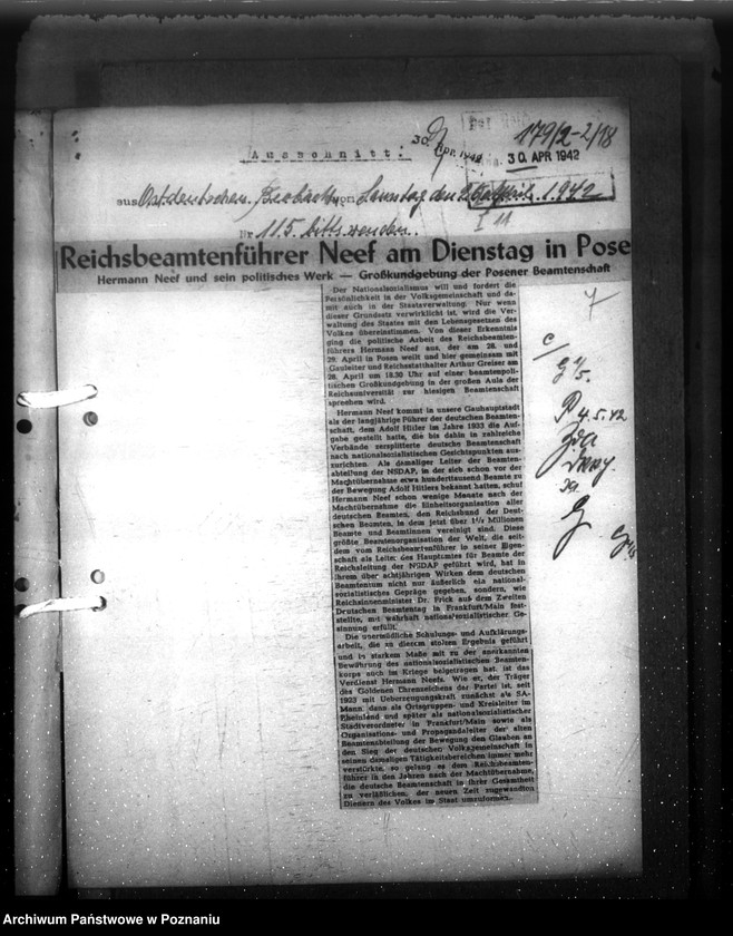 Obraz 11 z jednostki "Wycinki prasowe dotyczące Kraju Warty"