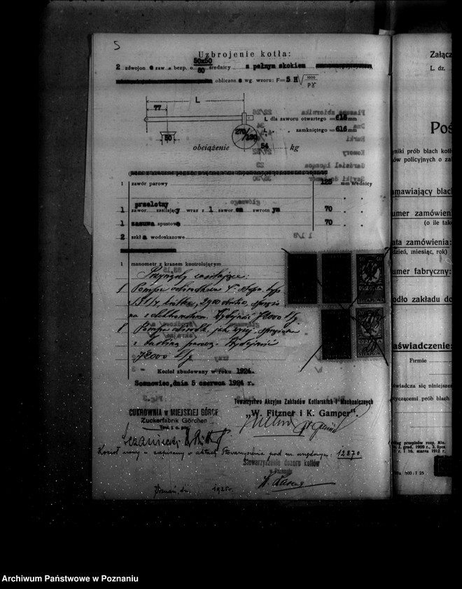 image.from.unit.number "Cukrownia w Miejskiej Górce nr woj. kotła 5836"