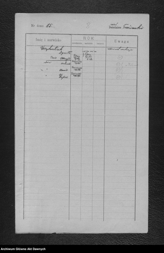 Obraz 11 z jednostki "Parafia: Kołomyja. Dekanat: Kołomyja. Status animarum pro pago Trościanka. [Spis imienny parafian dla wsi Trościanka]."