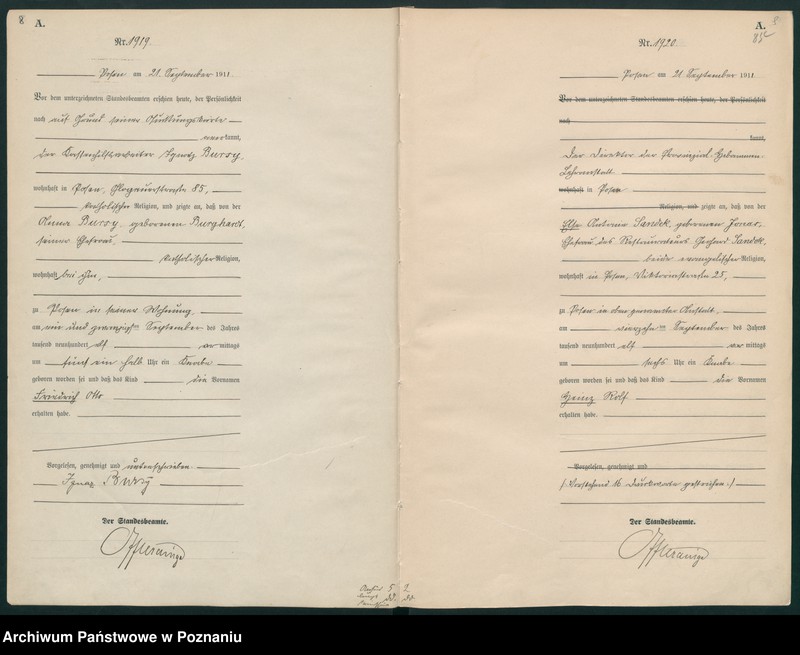 Obraz 7 z jednostki "Księga miejscowa urodzeń tom V [Rejestr główny urodzeń]"