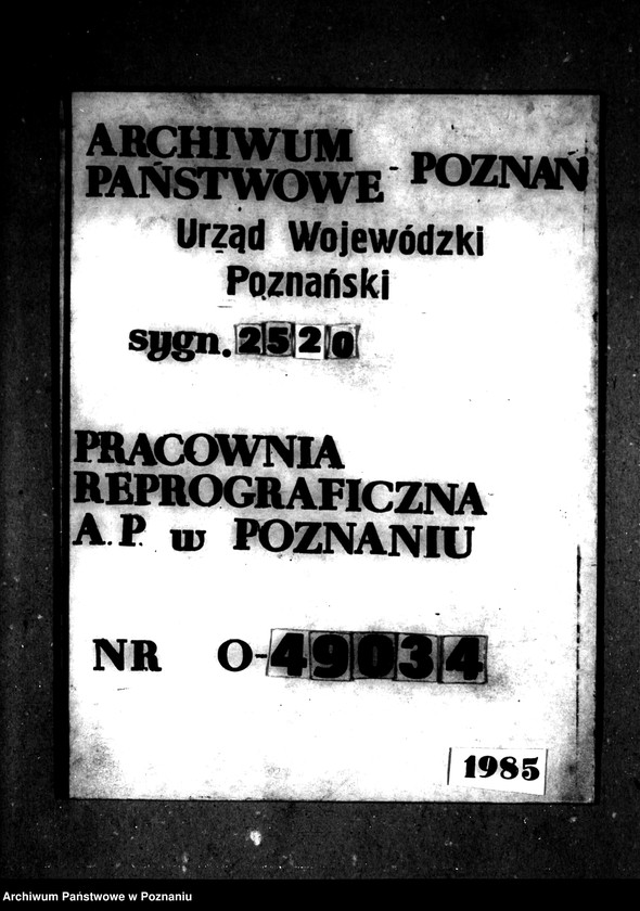 Obraz 1 z jednostki "Majątek Charcice i Izdebno powiatu międzychodzkiego i majątek Rokietnica powiatu poznańskiego wyłączenie z art.. 4 ustawy o reformie rolnej"