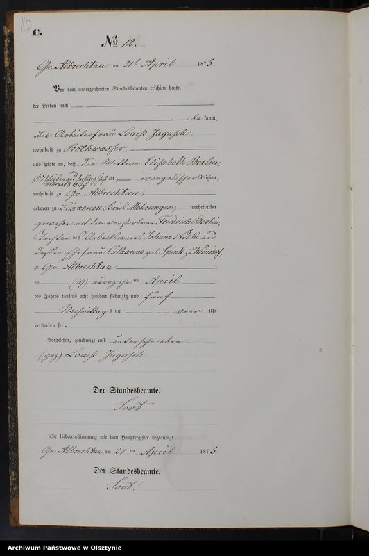 image.from.unit.number "Sterbe-Neben-Register Nr 1 - 28"