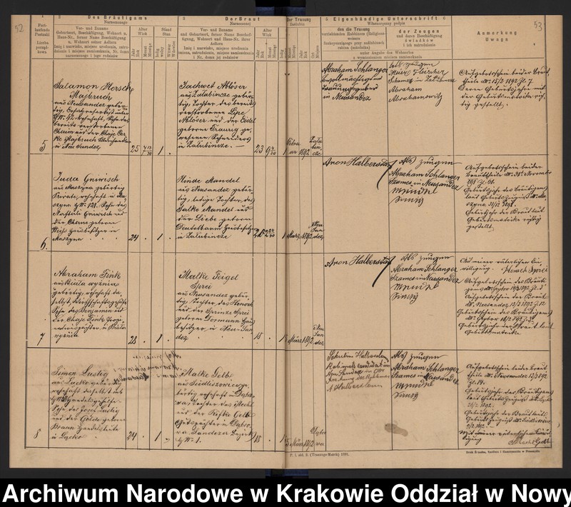 Obraz 20 z jednostki "Księga małżeństw"
