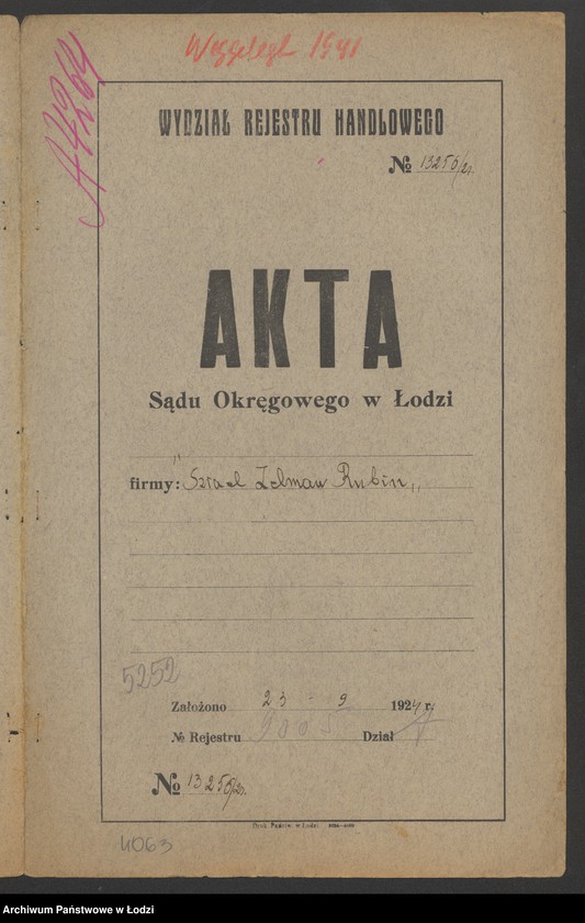 Obraz 2 z jednostki "Izrael Zelman Rubin – sprzedaż dodatków do obuwia"