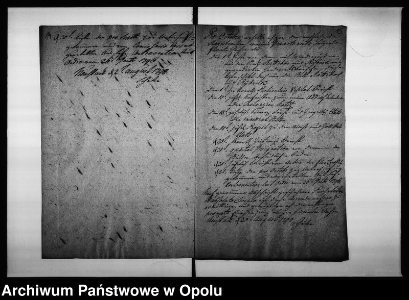 Obraz 16 z jednostki "Acta des Magistrats zu Oppeln von den Fixirten monatlichen Eingaben und der Termins Tabelle"