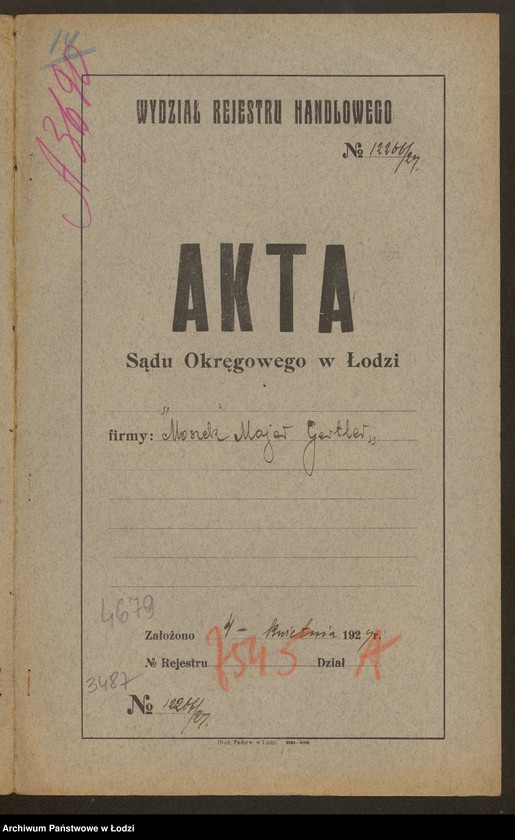 Obraz 2 z jednostki "Moszek Majer Geltler- wyrób pończoch"