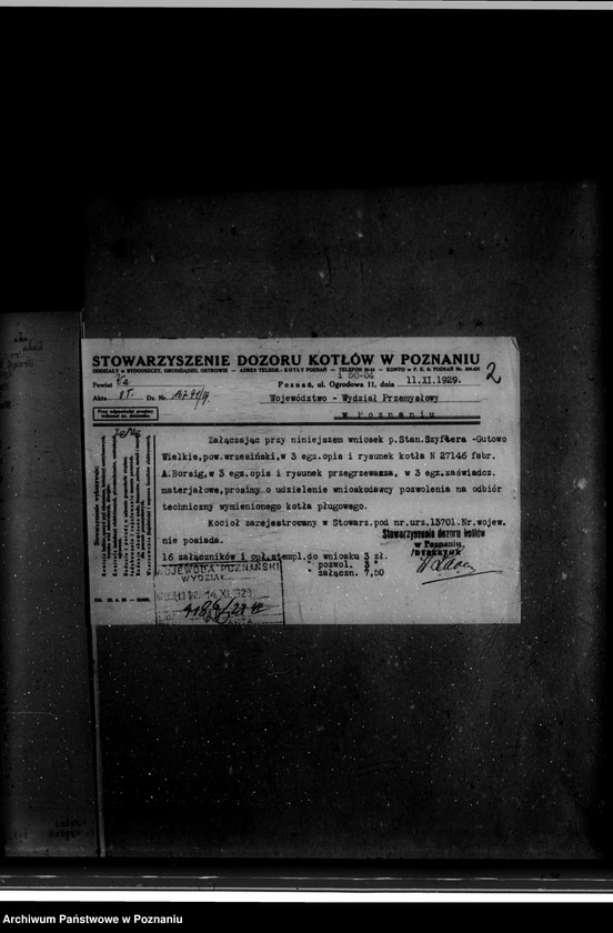 Obraz 6 z jednostki "Gorzelnia rolnicza St. Szyftera we wsi Gutowo Wielkie powiat wrzesiński nr woj. kotła 6387"