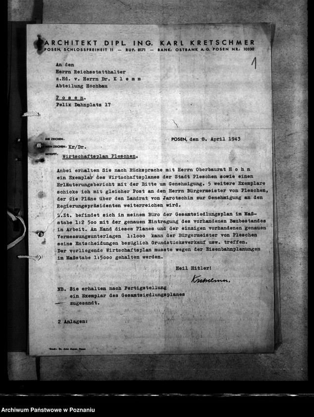 Obraz 5 z jednostki "Wirtschaftsplan Pleschen (Pleszew)"