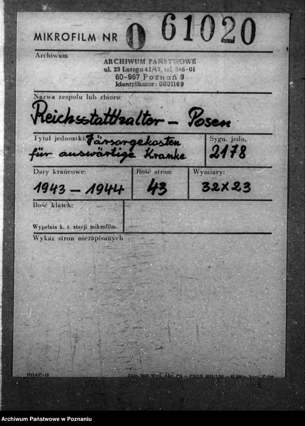 Obraz 2 z jednostki "Fürsorgekosten für auswärtige Kranke"