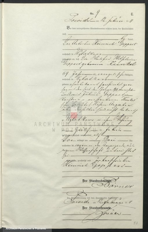 Obraz 13 z jednostki "Sterbe-Nebenregister"