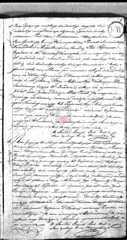 image.from.unit.number "Akta Urodzonych Gminy Krasnopolskiey R-ku 1822. Powiat Seyneński Województwa Augstowskiego."