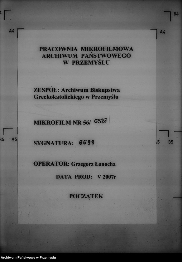 Obraz 1 z jednostki "[Kopie ksiąg metrykalnych parafii Trzcianiec (dekanat Bircza)]"