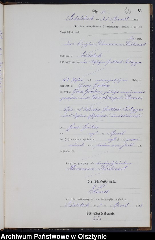 image.from.unit.number "Sterbe-Neben-Register Nr 1 - 54"