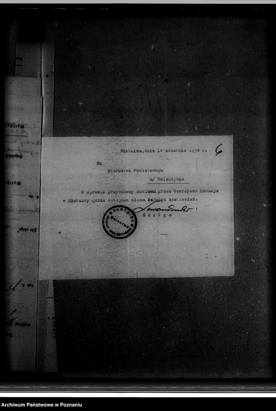 Obraz 10 z jednostki "Zatwierdzenie zakładu przemysłowego tartaku/ W. Machoy w Błotnicy powiat wolsztyński"