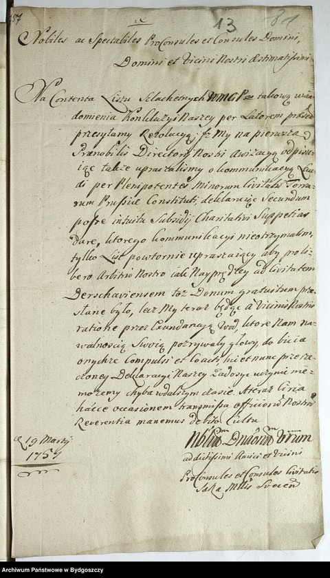 image.from.unit.number "Schriftwechsel der Stadt Neuenburg mit Schwetz"