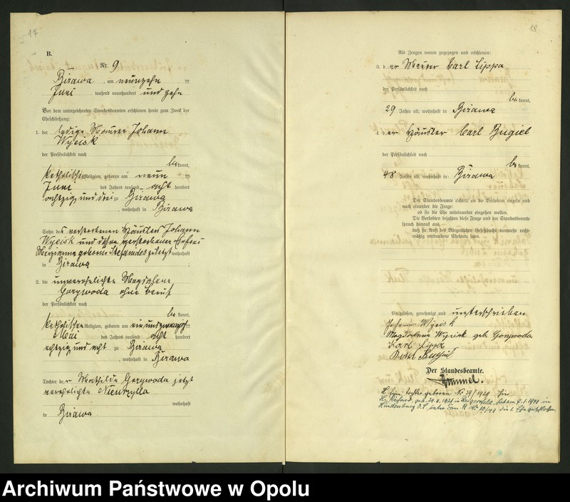 image.from.unit.number "[Urząd Stanu Cywilnego Bierawa Księga Małżeństw Rok 1910-11]"