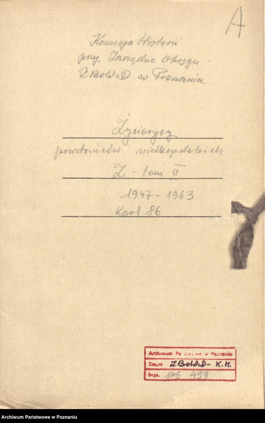 Obraz 7 z jednostki "Życiorysy powstańców wielkopolskich: Z - tom ll /Zenker Florian - Zuchowski Antoni/."
