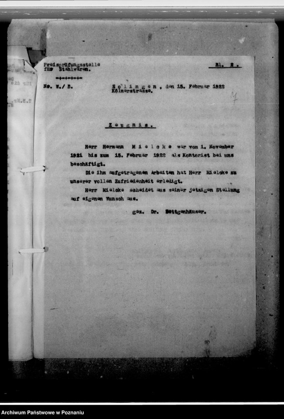 Obraz 11 z jednostki "Milke, Hermann, Verwaltungsangestellter"