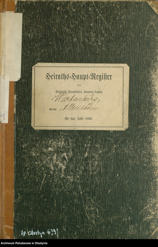 image.from.unit.number "Heiraths-Haupt-Register Nr 1 - 31"