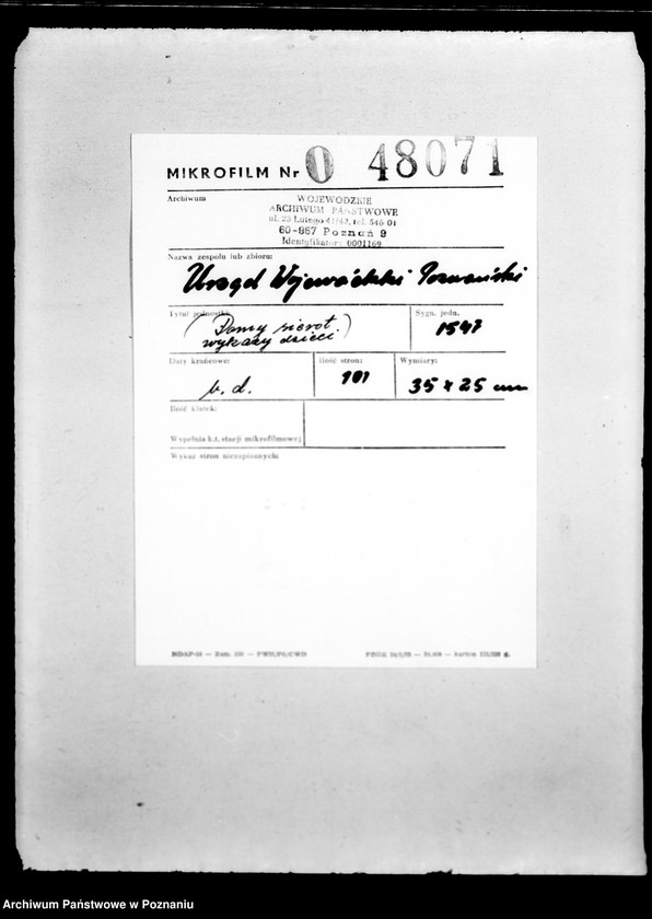 Obraz 2 z jednostki "/Damy sierot, wykazy dzieci/"