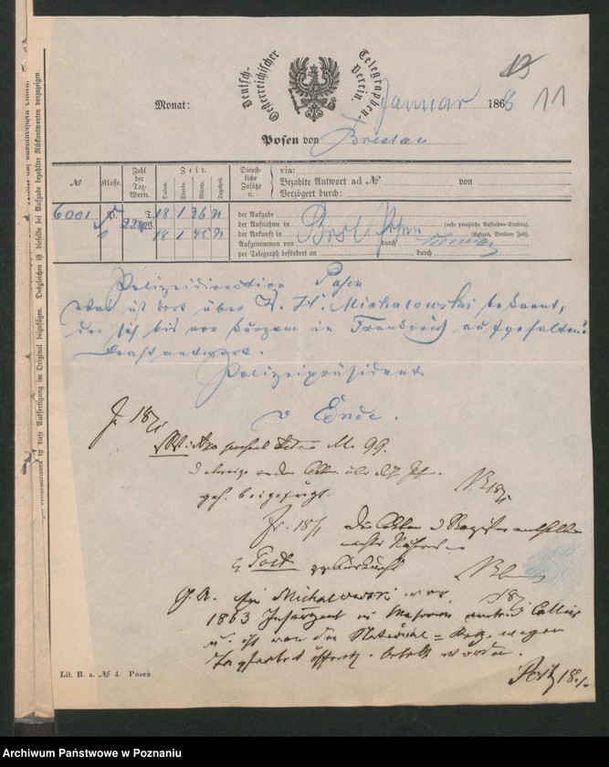 Obraz 18 z jednostki "A. betr. Heinrich von Michałowski /auch Marian und Wladislaus/"