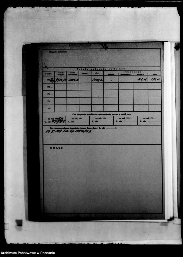 Obraz 7 z jednostki "/Kartoteka instytucji opiekuńczych/"