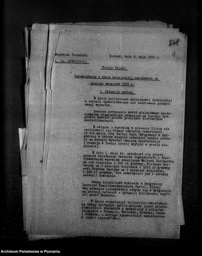 Obraz 5 z jednostki "Sprawozdania z życia mniejszości narodowych za miesiące kwiecień, maj, czerwiec 1930 r."