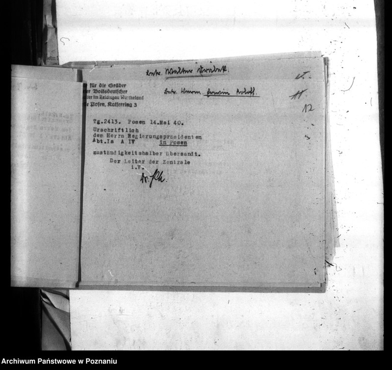 Obraz 16 z jednostki "Weiterleitung von Vermisstenmeldungen an die Regierung Posen, Abteilung Ia (Poznań)"