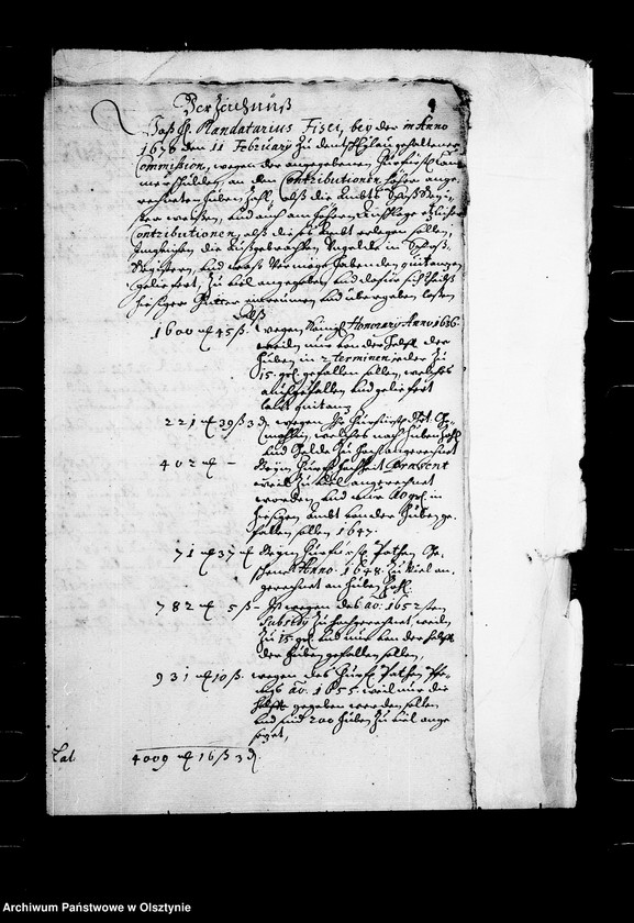 image.from.unit.number "Praetentionen des Advocati Fisci wegen der Contributionen und Stationen, Specificationen, Auszüge Verzeichnisse der Restanten und Quittanzen, Untersuchungen im Amte Deutsch Eylau"