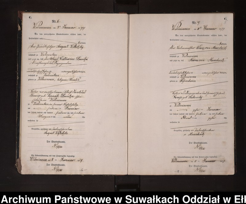 image.from.unit.number "Sterbe-Neben-Register des Preussischen Standes-Amtes Widminnen Kreis Loetzen"