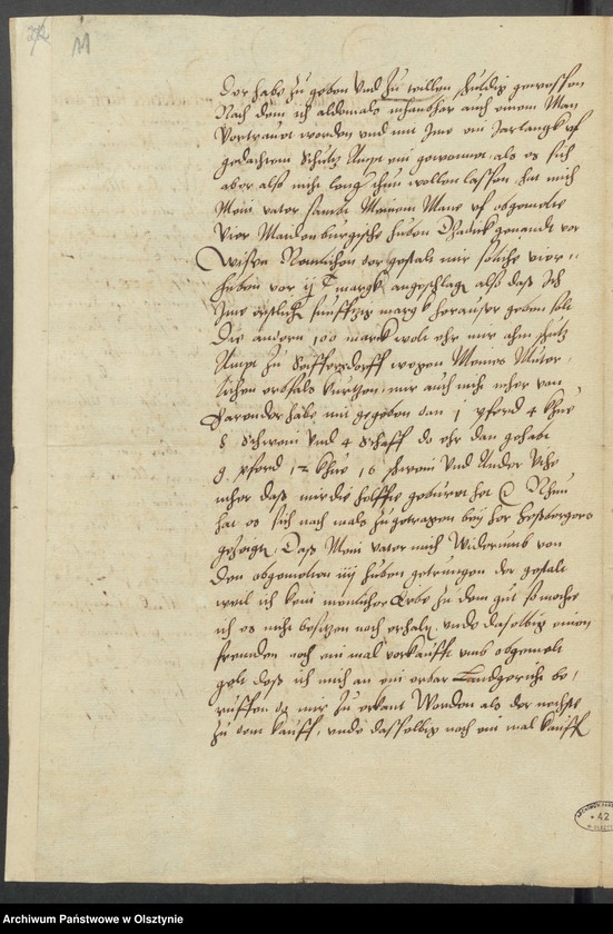 image.from.unit.number "Dziadick [Dziadyk] H. [Haupt] A. [Amt] Osterode [Ostróda]. Acta den Consens, daß die 4 Preussischen Freihufen im Dorfe Dziadick [Dziadyk] auf den Namene des Mich. [Michael] Pilgrimowski gebracht werden mögen"