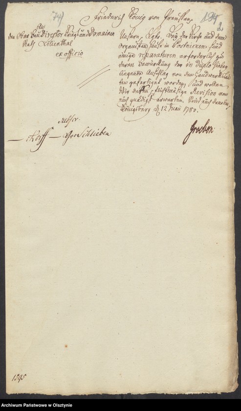 image.from.unit.number "Die Reparaturen bey der Kirche und dem Organisten Hause in Postnicken"