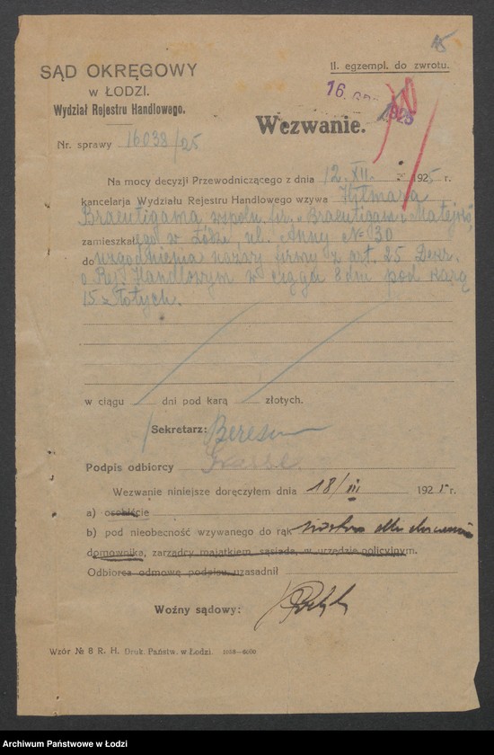 Obraz 17 z jednostki "Braeutigam i Matejko i S-ka- przedsiębiorstwo robót budowlanych"